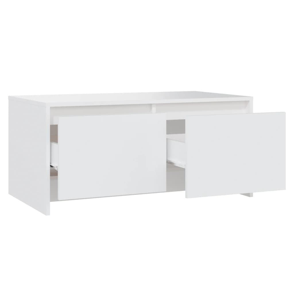 Tavolino da Salotto Bianco 90x50x41,5 cm in Legno Multistrato - homemem39