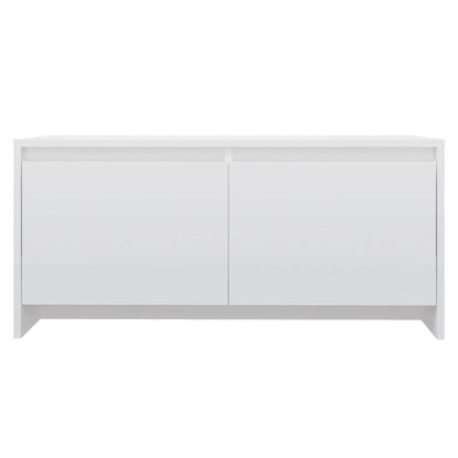 Tavolino da Salotto Bianco Lucido 90x50x41,5 cm in Truciolato - homemem39