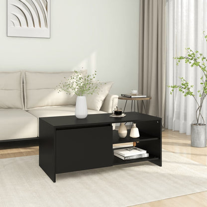 Tavolino da Salotto Nero 102x50x45 cm Legno Multistrato - homemem39