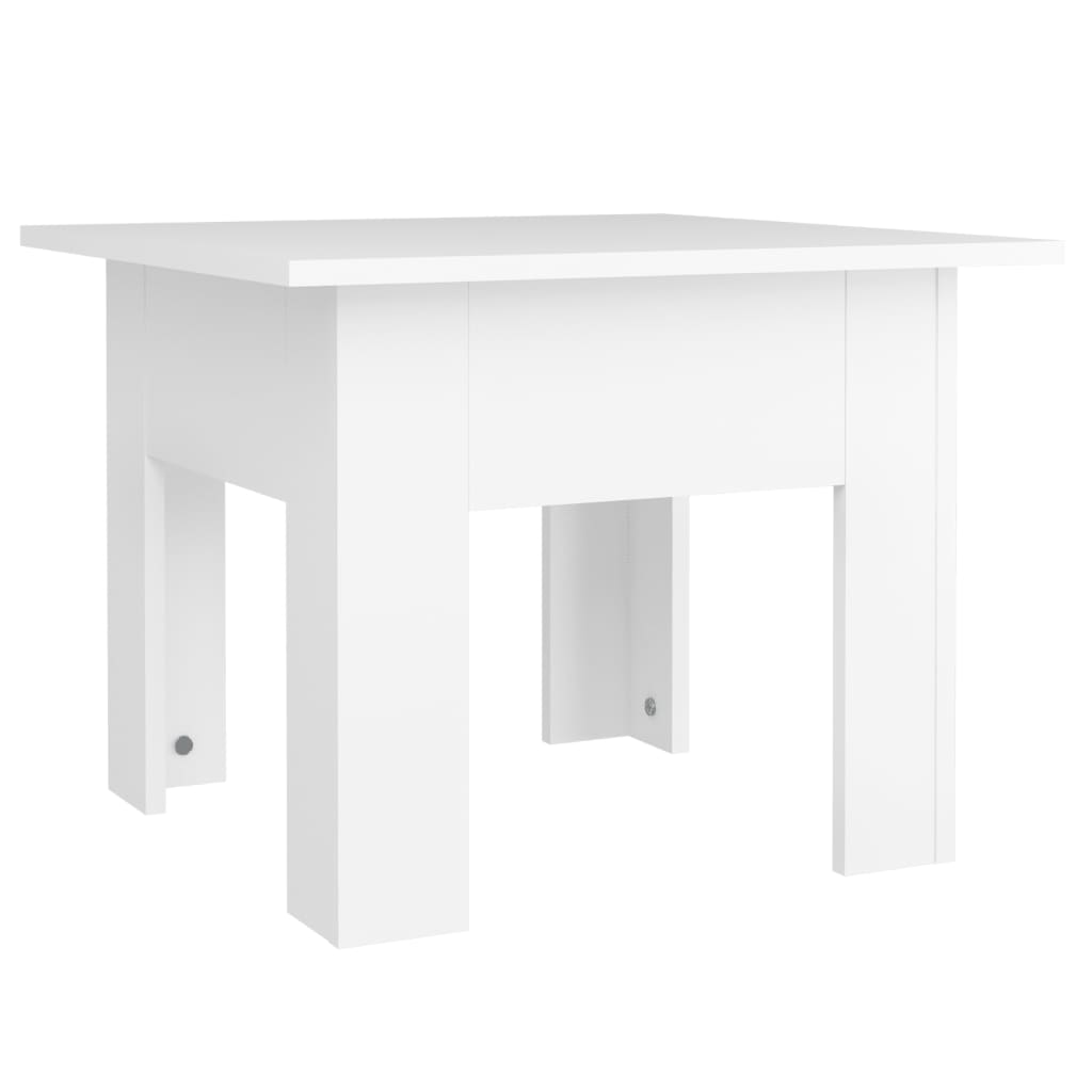 Tavolino da Salotto Bianco 55x55x42 cm in Legno Multistrato - homemem39