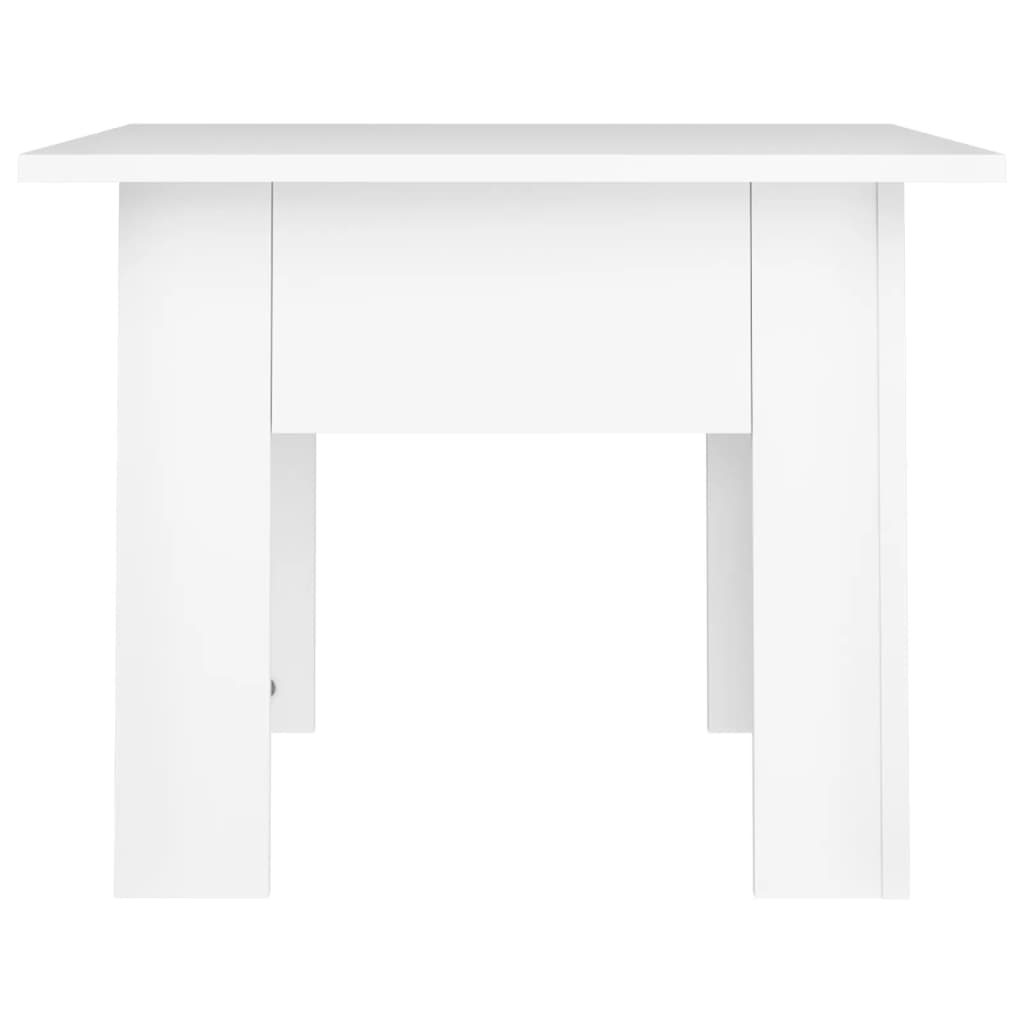 Tavolino da Salotto Bianco 55x55x42 cm in Legno Multistrato - homemem39