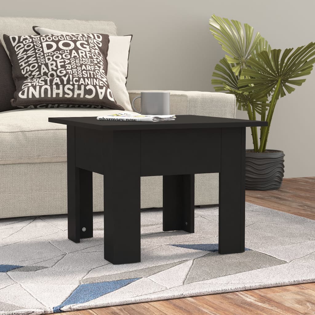 Tavolino da Salotto Nero 55x55x42 cm in Truciolato - homemem39