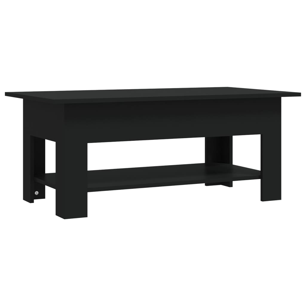 Tavolino da Salotto Nero 102x55x42 cm in Truciolato - homemem39