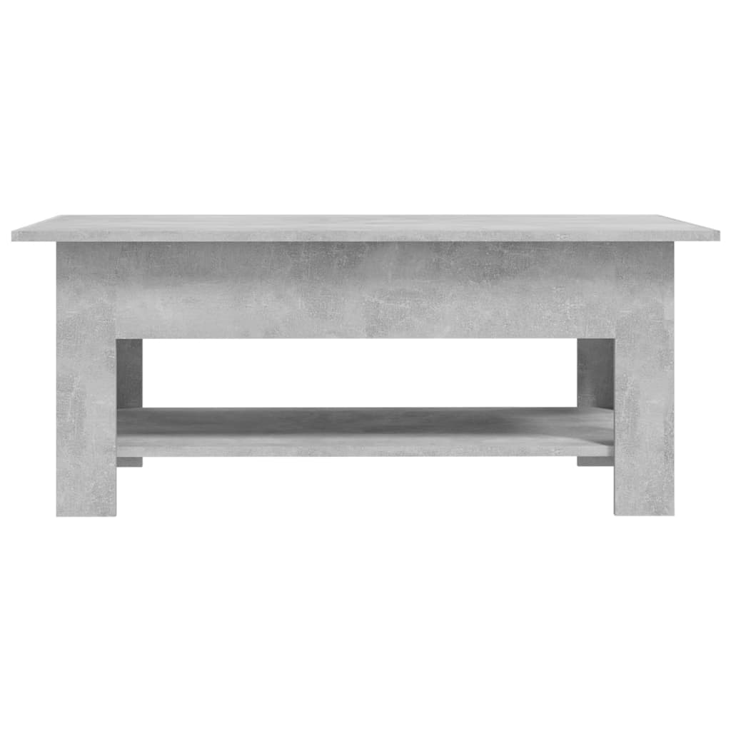 Tavolino da Salotto Grigio Cemento 102x55x42 cm in Truciolato - homemem39