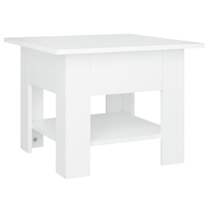 Tavolino da Salotto Bianco 55x55x42 cm in Truciolato - homemem39