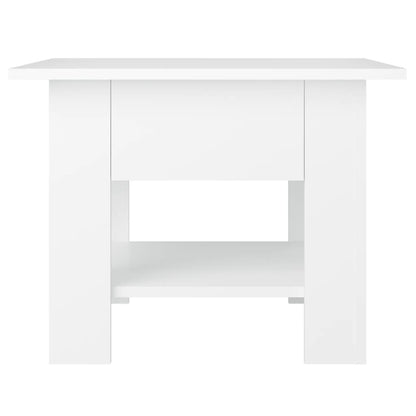 Tavolino da Salotto Bianco 55x55x42 cm in Truciolato - homemem39