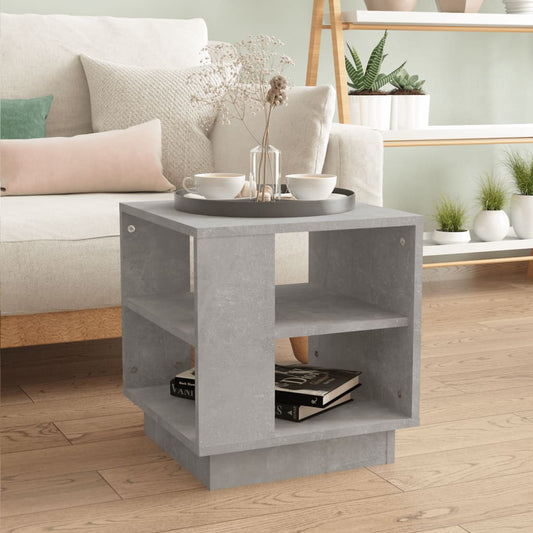 Tavolino Salotto Grigio Cemento 40x40x43 cm Legno Multistrato - homemem39