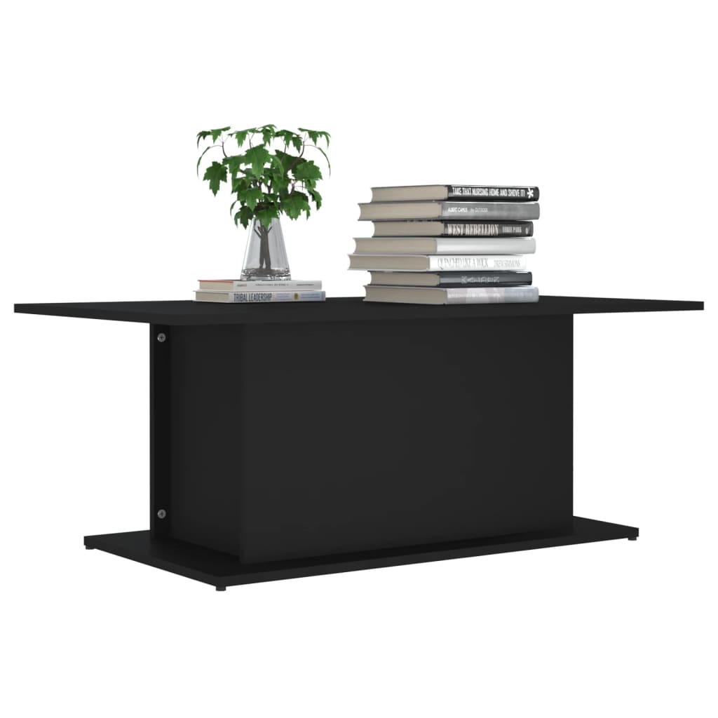 Tavolino da Salotto Nero 102x55,5x40 cm in Truciolato - homemem39