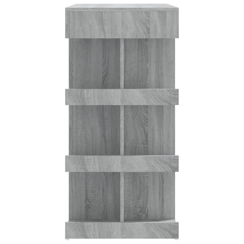 Tavolo Bar con Ripiano Grigio Sonoma 100x50x101,5 cm - homemem39