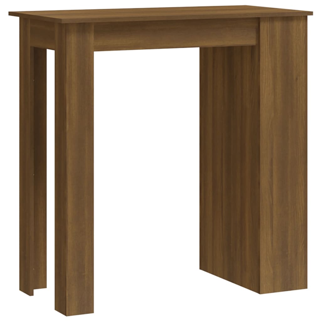 Tavolino da Bar con Ripiani Marrone Rovere 102x50x103,5 cm - homemem39