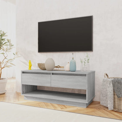 Mobile TV Grigio Sonoma 102x41x44 cm in Truciolato - homemem39