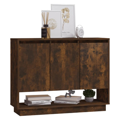 Credenza Rovere Fumo 97x31x75 cm in Truciolato - homemem39