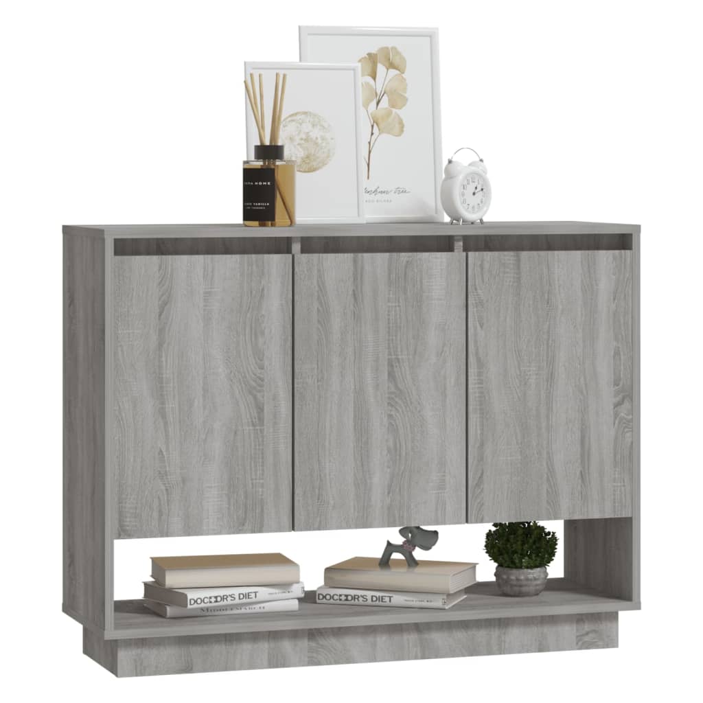 Credenza Grigio Sonoma 97x31x75 cm in Truciolato - homemem39