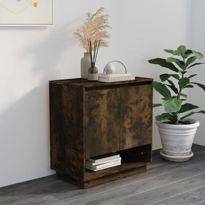 Credenza Rovere Fumo 70x41x75 cm in Truciolato - homemem39