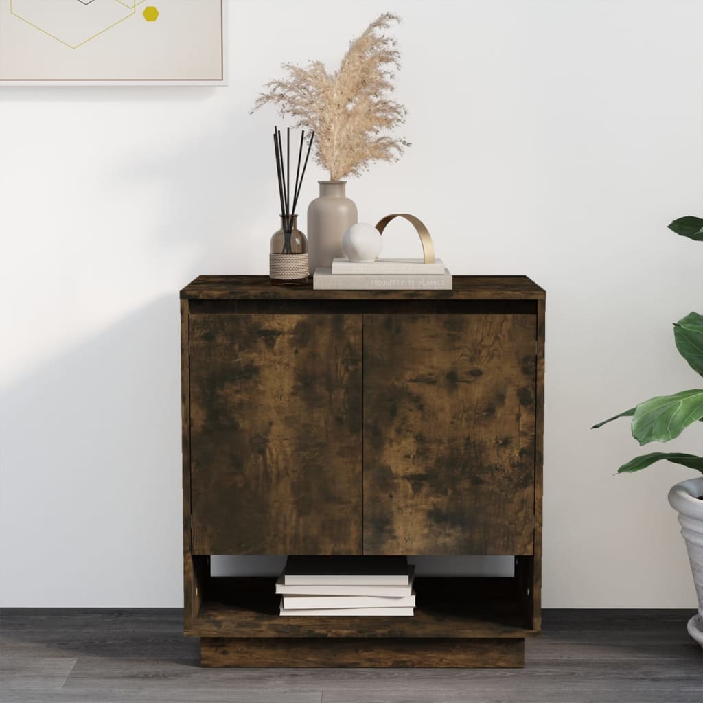 Credenza Rovere Fumo 70x41x75 cm in Truciolato - homemem39