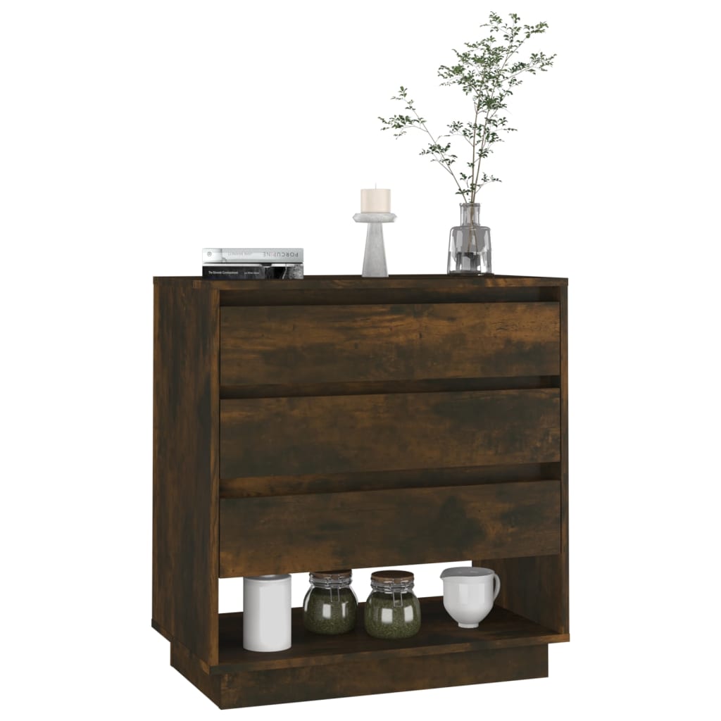 Credenza Rovere Fumo 70x41x75 cm in Truciolato - homemem39