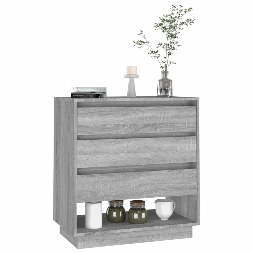 Credenza Grigio Sonoma 70x41x75 cm in Truciolato - homemem39