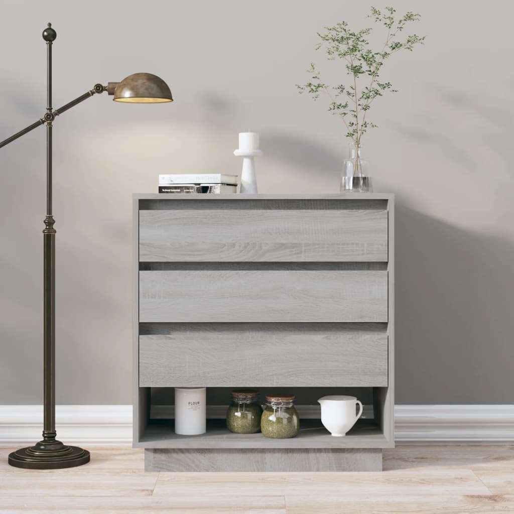 Credenza Grigio Sonoma 70x41x75 cm in Truciolato - homemem39