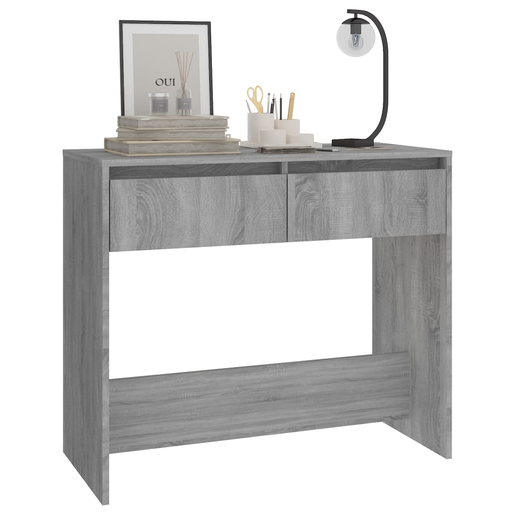 Tavolo Consolle Grigio Sonoma 89x41x76,5 cm in Acciaio - homemem39