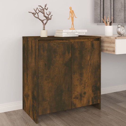 Credenza Rovere Fumo 70x41x75 cm in Legno Multistrato - homemem39