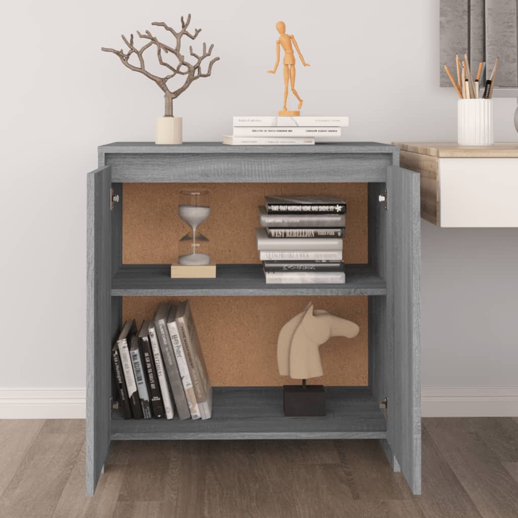 Credenza Grigio Sonoma 70x41x75 cm in Legno Multistrato - homemem39