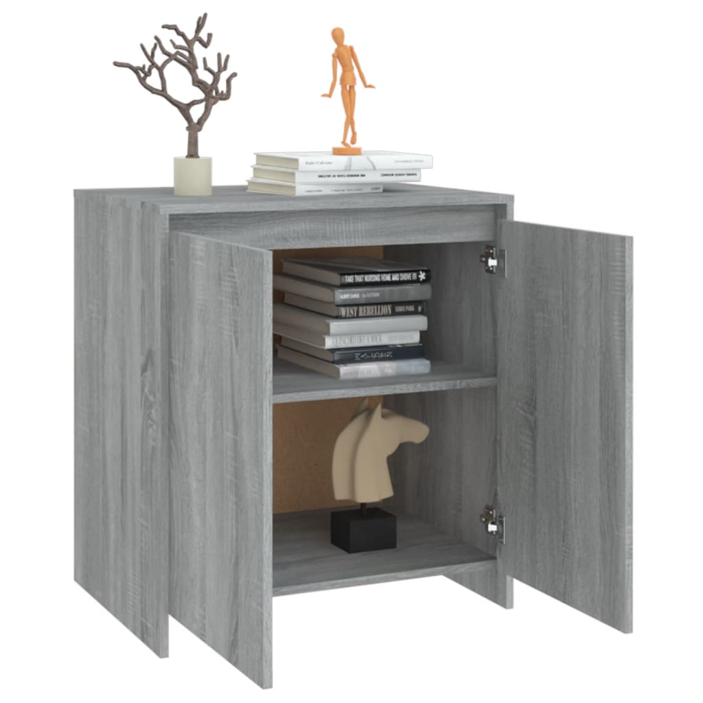 Credenza Grigio Sonoma 70x41x75 cm in Legno Multistrato - homemem39