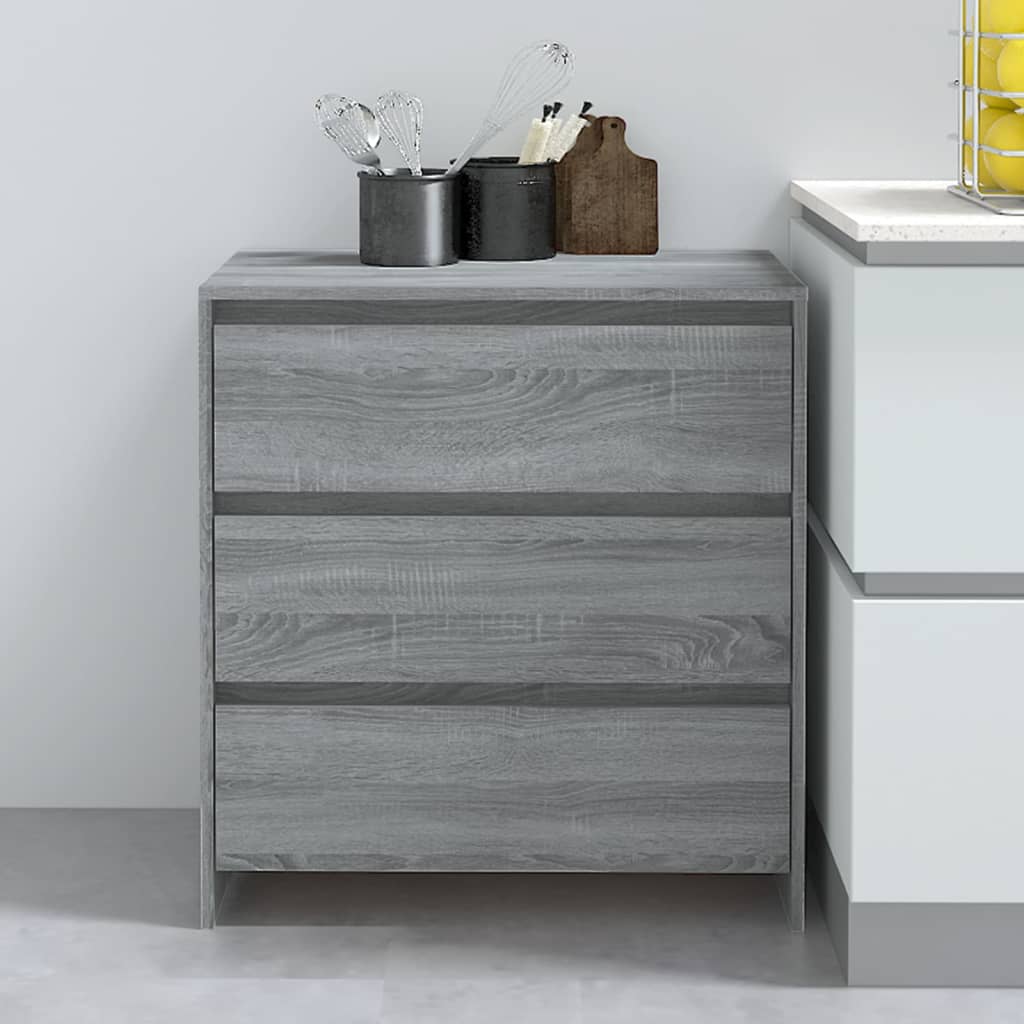 Credenza Grigio Sonoma 70x41x75 cm in Truciolato - homemem39