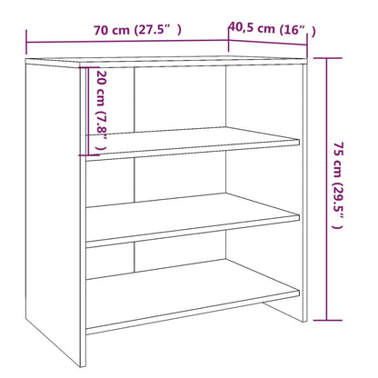 Credenza Grigio Sonoma 70x40,5x75 cm in Truciolato - homemem39