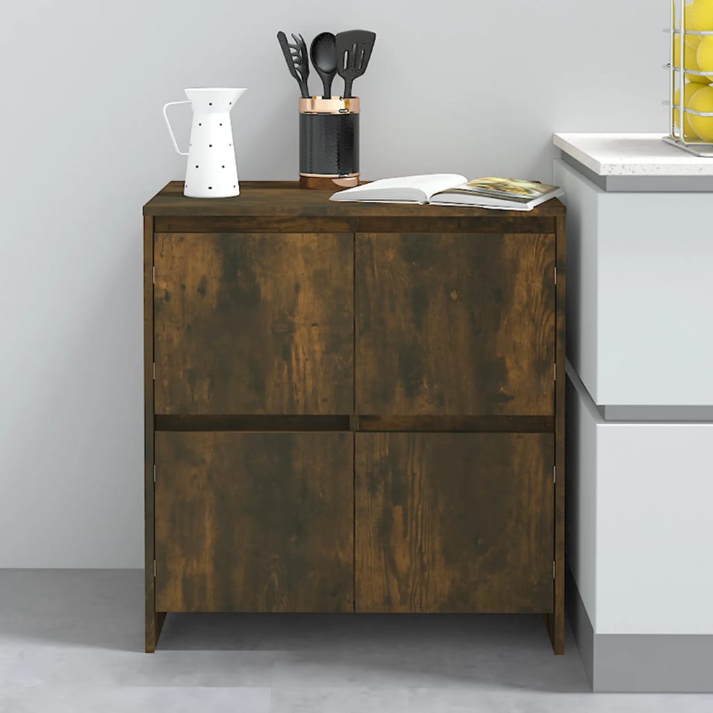 Credenza Rovere Fumo 70x41x75 cm in Truciolato - homemem39