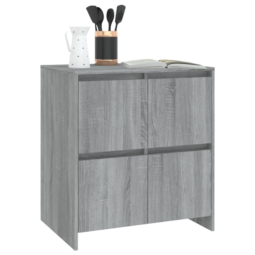 Credenza Grigio Sonoma 70x41x75 cm in Truciolato - homemem39