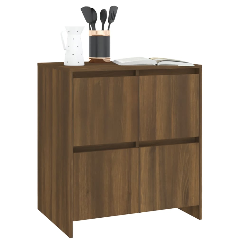 Credenza Rovere Marrone 70x41x75 cm in Truciolato - homemem39