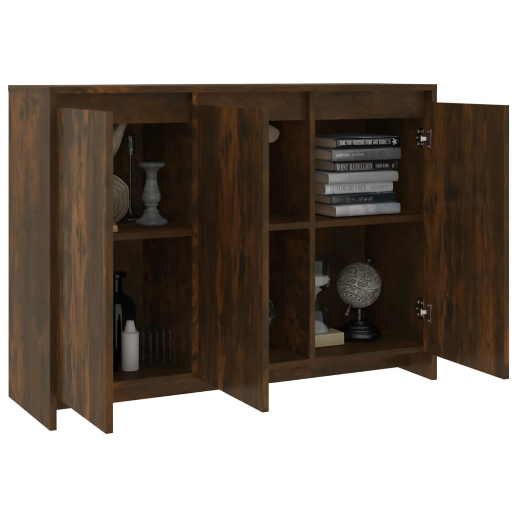 Credenza Rovere Fumo 102x33x75 cm in Truciolato - homemem39