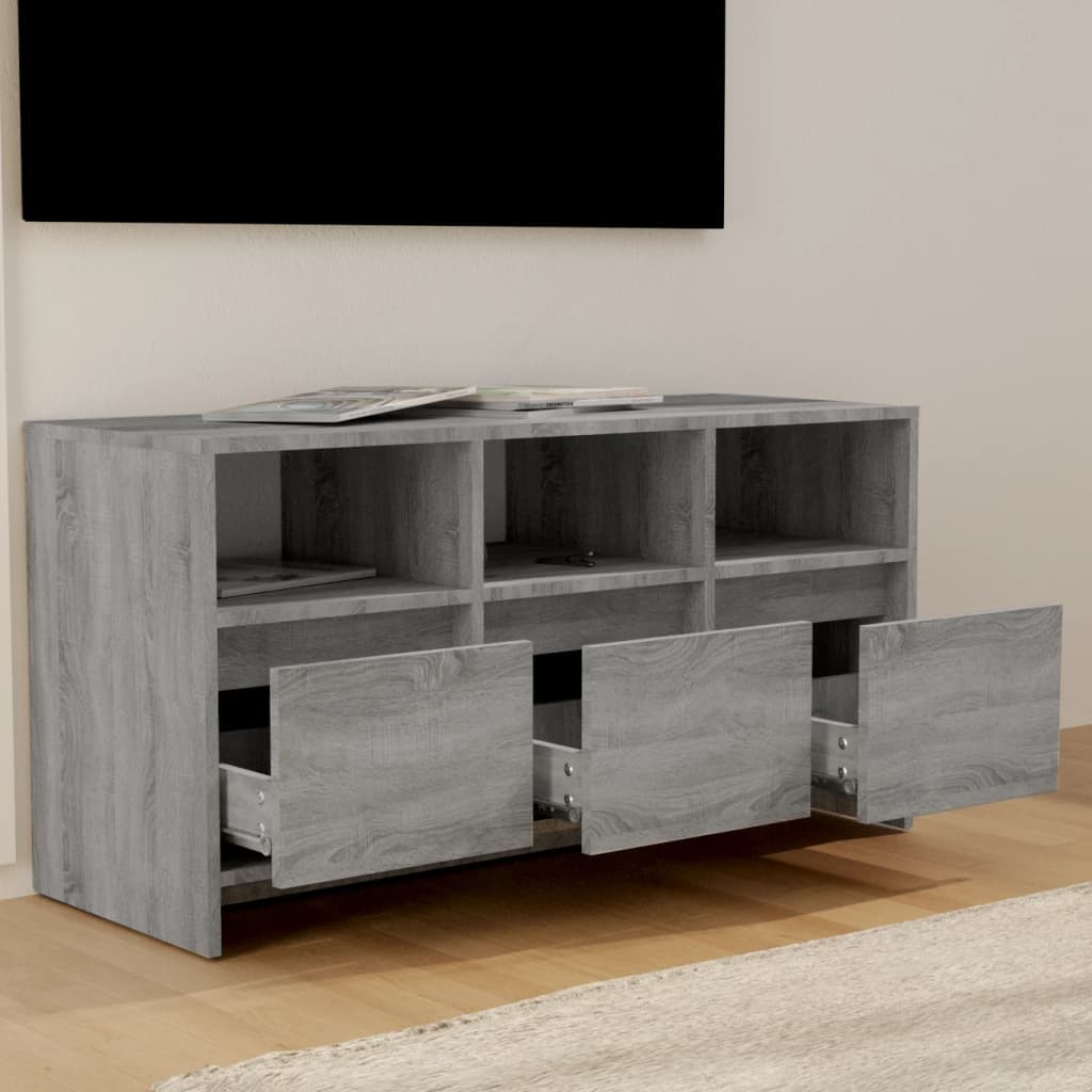 Mobile Porta TV Grigio Sonoma 102x37,5x52,5 cm in Truciolato - homemem39