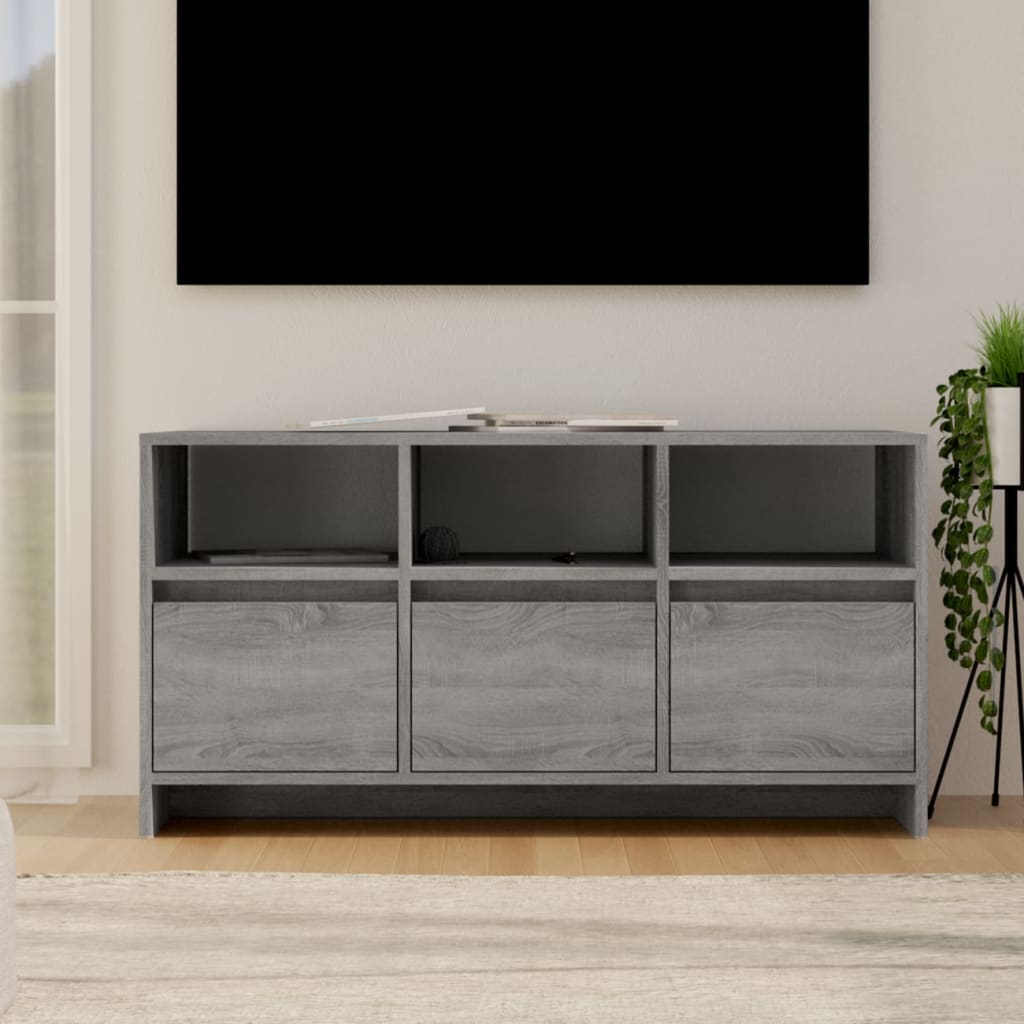 Mobile Porta TV Grigio Sonoma 102x37,5x52,5 cm in Truciolato - homemem39