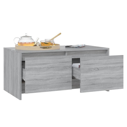 Tavolino da Salotto Grigio Sonoma 90x50x41,5 cm in Truciolato - homemem39