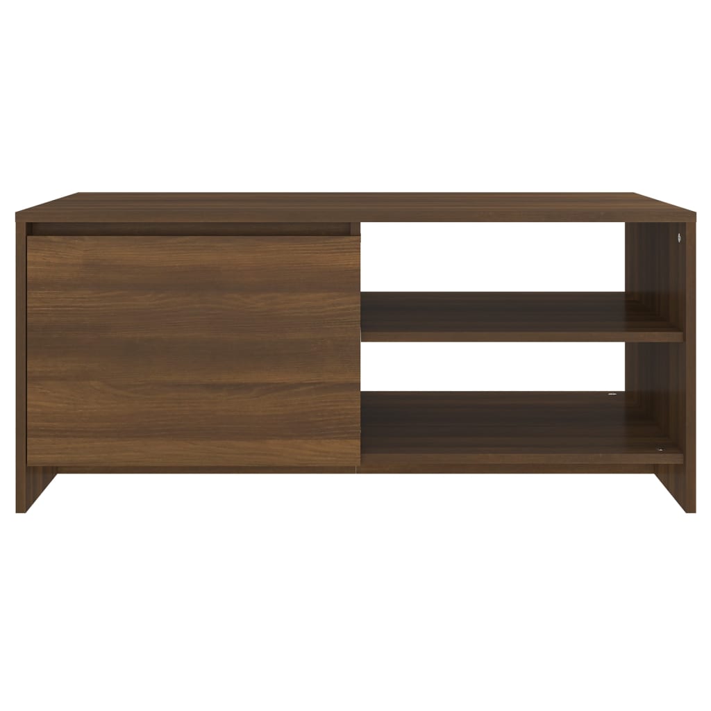 Tavolino Salotto Rovere Marrone 102x50x45 cm Legno Multistrato - homemem39