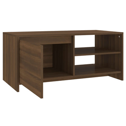 Tavolino Salotto Rovere Marrone 102x50x45 cm Legno Multistrato - homemem39