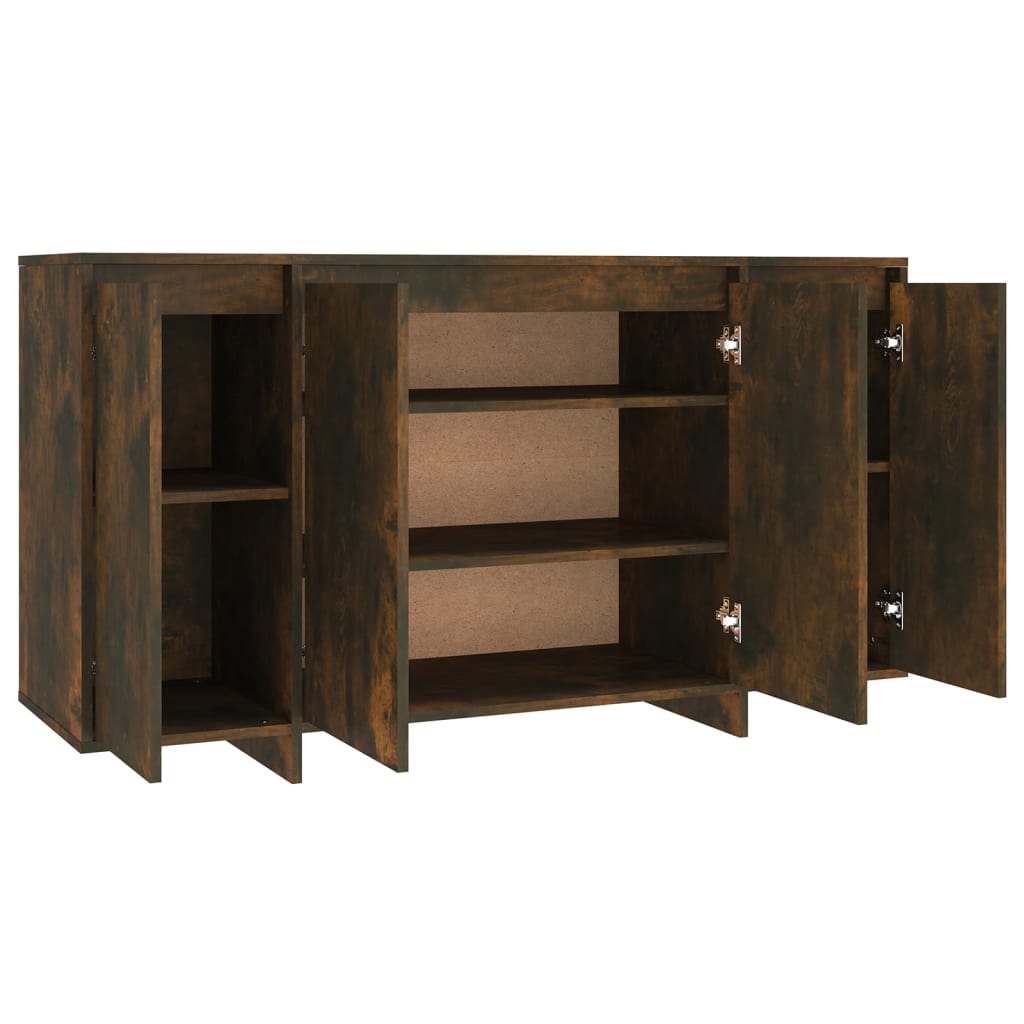 Credenza Rovere Fumo 135x41x75 cm in Truciolato - homemem39