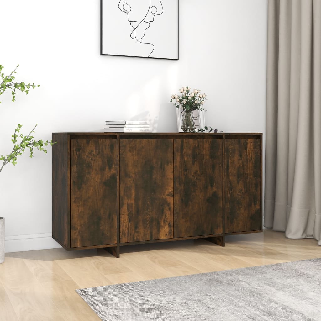 Credenza Rovere Fumo 135x41x75 cm in Truciolato - homemem39