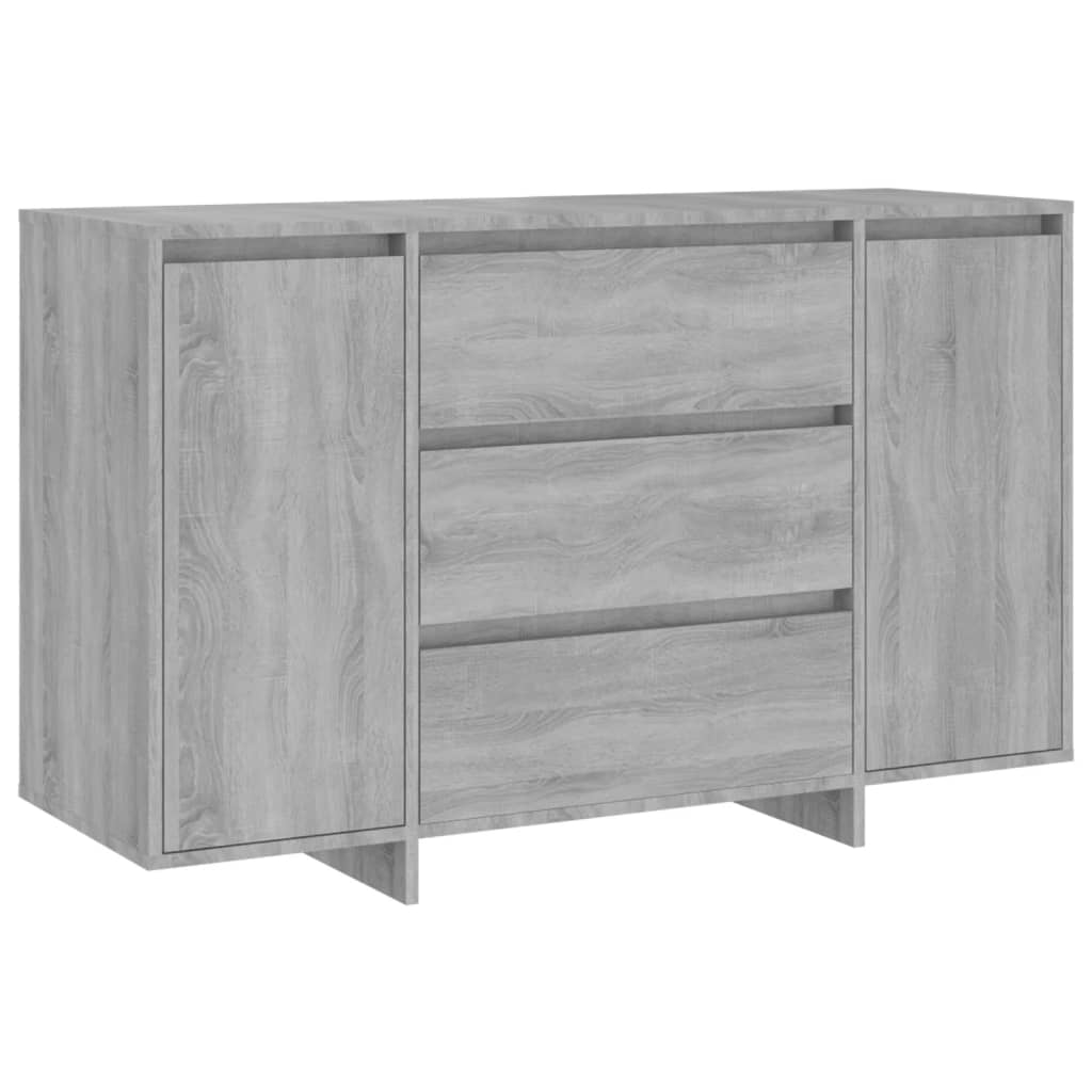 Credenza con 3 Cassetti Grigio Sonoma 120x41x75cm in Truciolato - homemem39