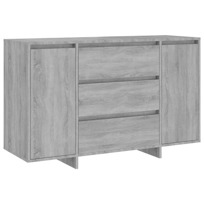 Credenza con 3 Cassetti Grigio Sonoma 120x41x75cm in Truciolato - homemem39