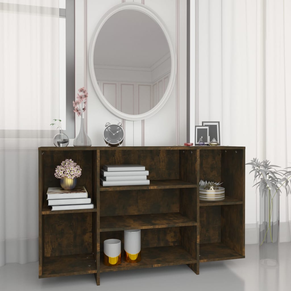 Credenza Rovere Fumo 120x30x75 cm in Truciolato - homemem39