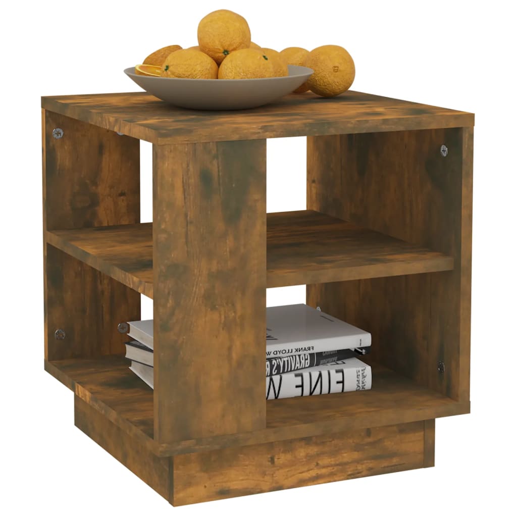 Tavolino da Salotto Rovere Fumo 40x40x43 cm Legno Multistrato - homemem39