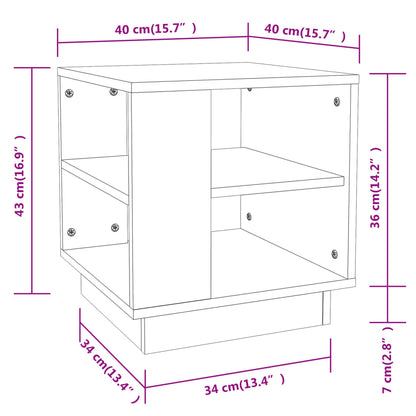 Tavolino da Salotto Grigio Sonoma 40x40x43 cm Legno Multistrato - homemem39