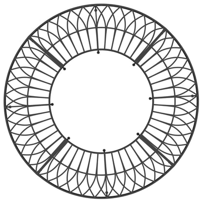 Panchina per Albero Circolare Ø160 cm Nera in Acciaio - homemem39