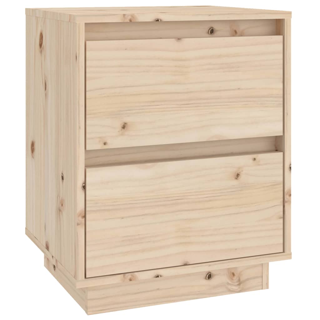 Comodini 2 pz 40x35x50 cm in Legno Massello di Pino - homemem39