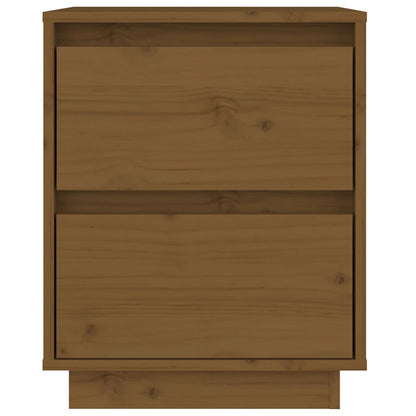 Comodini 2 pz Miele 40x35x50 cm in Legno Massello di Pino - homemem39