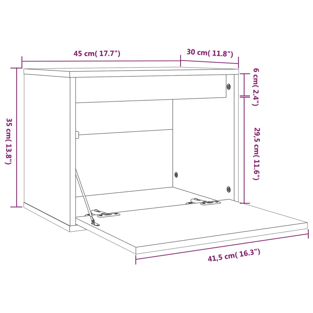 Pensile Miele 45x30x35 cm in Legno Massello di Pino - homemem39