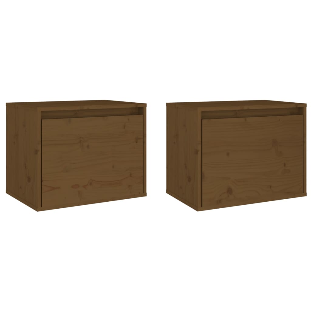 Pensili Miele 2 pz 45x30x35 cm in Legno Massello di Pino - homemem39