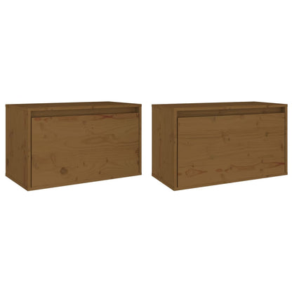 Pensili Miele 2 pz 60x30x35 cm in Legno Massello di Pino - homemem39